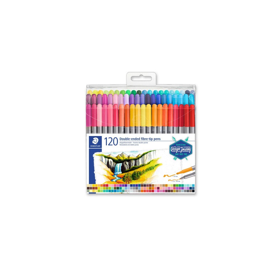 5240-ESTUCHE DE PLASTICO CON 120 ROTULADORES, COLORES SURTIDOS STAEDTLER 3200 TB120