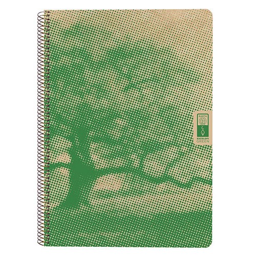 5270-CUADERNO ESPIRAL DIN-A4 RECICLADO FSC 80 HOJAS 80G. CUADRICULA 5X5. 4 ELEMENTS - EARTH ESCOLOFI 130100400