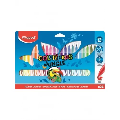 5276-ESTUCHE CARTON 24 ROTULADORES JUNGLE 2.0 MAPED 845904
