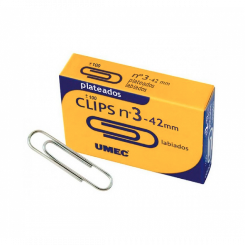 5287-CAJA 100 CLIP PLATEADO 42MM U200800 UMEC
