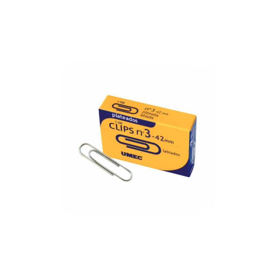 5287-CAJA 100 CLIP PLATEADO 42MM U200800 UMEC