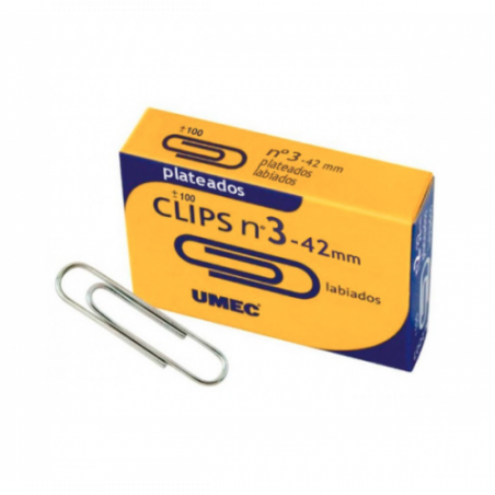 5287-CAJA 100 CLIP PLATEADO 42MM U200800 UMEC