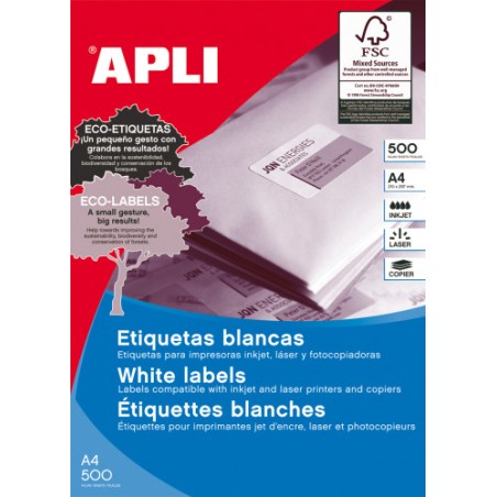 5326-CAJA 500 HOJAS ETIQUETA BLANCA ILC 105X42.4 01795 APLI