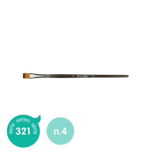 5365-PINCEL SINTETICO PLANO SERIE 321, No 4 MILAN 80476