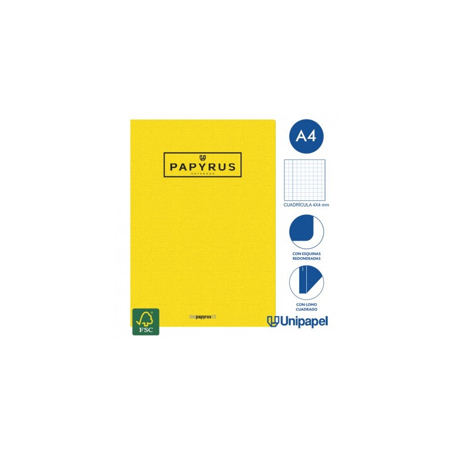 5388-LIBRETA GRAPADA GOFRADA A4 48 HOJAS 90GR. 4X4 COLORES SURTIDOS PAPYRUS 88420599