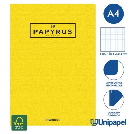 5388-LIBRETA GRAPADA GOFRADA A4 48 HOJAS 90GR. 4X4 COLORES SURTIDOS PAPYRUS 88420599