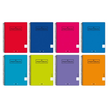 5399-CUADERNO TAPA POLIPROPILENO EXTRADURA UNICOLOR5 A4+ 120 HOJAS 90GR. 5X5 COLORES SURTIDOS PAPYRUS 88462193