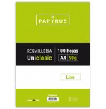 5402-RECAMBIO PAQUETE 100 HOJAS A4 UNICLASIC 90 GR. LISO SIN MARGEN PAPYRUS 53390100