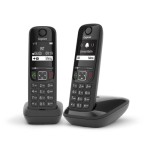 5410-Gigaset AS690 Duo Telefono DECT/analogico Identificador de llamadas Negro
