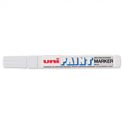 542-MARCADOR PERMANENTE PUNTA M 2,2-2,8MM. BLANCO UNI-BALL 545491000