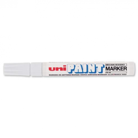 542-MARCADOR PERMANENTE PUNTA M 2,2-2,8MM. BLANCO UNI-BALL 545491000