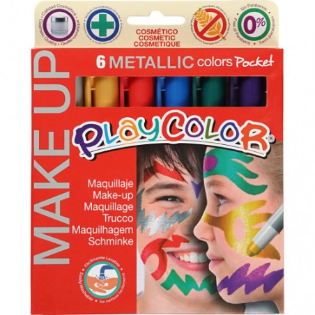 5422-POCKET MAKE UP METALLIC 6 COLORES SURTIDOS PLAYCOLOR 01011