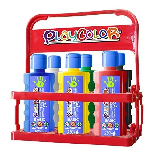 5432-FINGER PAINT BASIC 40ML. 6 COLORES SURTIDOS PLAYCOLOR 17591.