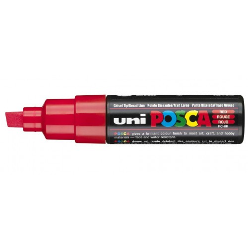 544-MARCADOR PC-8K POSCA PUNTA B 8MM. ROJO UNI-BALL 300525000