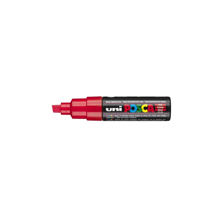 544-MARCADOR PC-8K POSCA PUNTA B 8MM. ROJO UNI-BALL 300525000