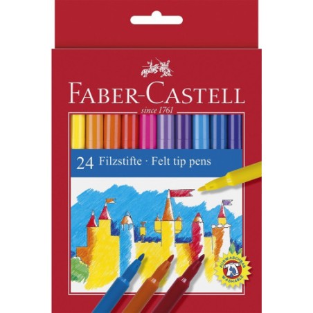 5442-ESTUCHE CARTON 24 ROTULADORES ESCOLARES FABER CASTELL 554202