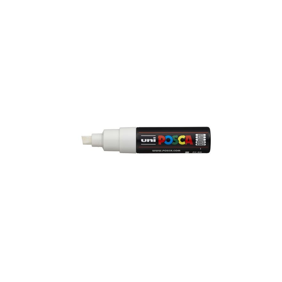 545-MARCADOR PC-8K POSCA PUNTA B 8MM. BLANCO UNI-BALL 300426000
