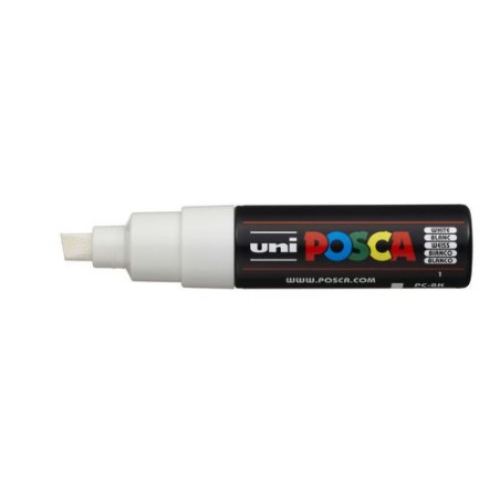 545-MARCADOR PC-8K POSCA PUNTA B 8MM. BLANCO UNI-BALL 300426000