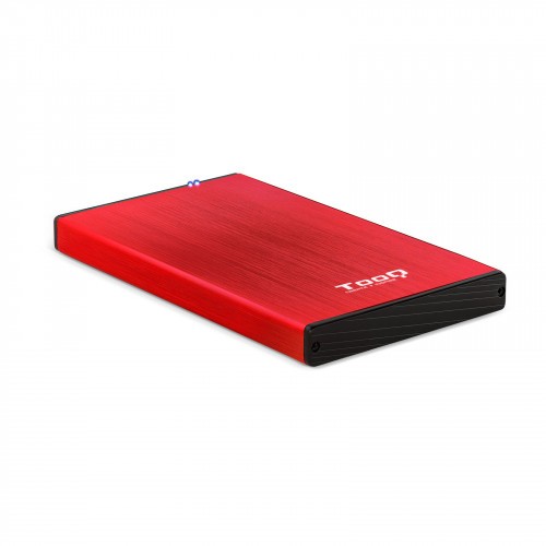 5450-TooQ TQE-2527R caja para disco duro externo 2.5" Caja de disco duro (HDD) Negro, Rojo