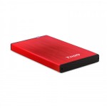 5450-TooQ TQE-2527R caja para disco duro externo 2.5" Caja de disco duro (HDD) Negro, Rojo