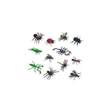 5525-JUEGO INSECTOS 12 FIGURAS MINILAND 27480