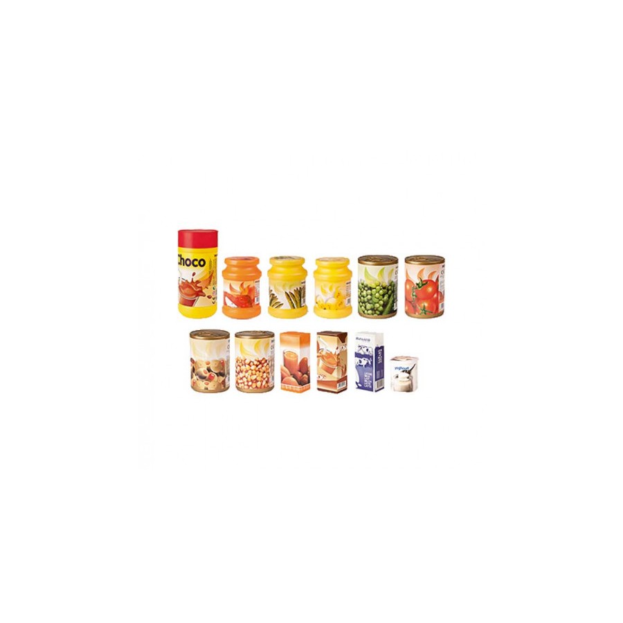 5531-JUEGO ALIMENTOS ENVASADOS 12 PIEZAS MINILAND 30596