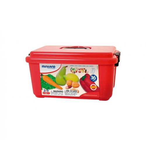 5532-JUEGO FRUTAS HORTALIZAS Y FRUTOS SECOS 36 PIEZAS MINILAND 30811