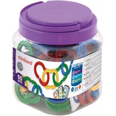 5534-JUEGO CADENA PLASTICO SERIACION Y CLASIFICACION 60 UNIDADES MINILAND 31711