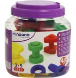 5536-JUEGO TORNILLOS Y TUERCAS PLASTICO 48 UNIDADES MINILAND 31721