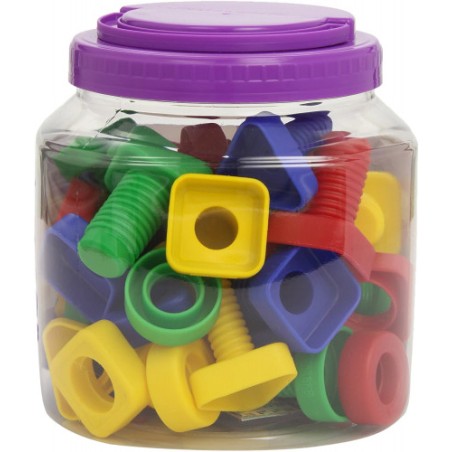 5537-JUEGO TORNILLOS Y TUERCAS PLASTICO 48 UNIDADES MINILAND 31721