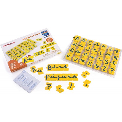 5539-JUEGO ABECEDARIO MAYUSCULAS Y MINUSCULAS 168 PIEZAS MINILAND 31875