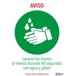 5617-SENALES ADHESIVOS PREIMPRESO  "LAVARSE LAS MANOS" SOBRE DE 2 HOJAS EN A4 AVERY AV_KITCOVID1_ES