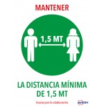 5623-SENALES ADHESIVOS PREIMPRESO  "MANTENER DISNTACIA MINIMA DE 1,5 MT" SOBRE DE 2 HOJAS EN A4 AVERY AV_KITCOVID4_ES