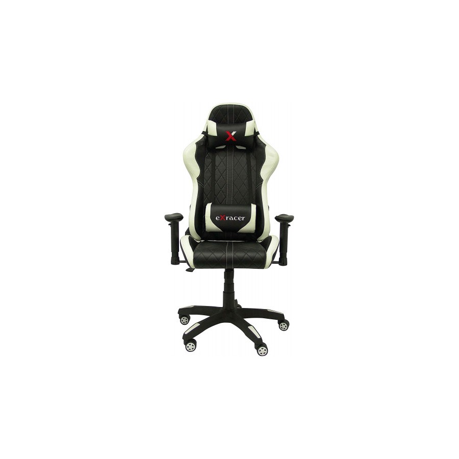 5644-SILLA GAMING PARAISO SIMIL PIEL NEGRO Y BLANCO PIQUERAS Y CRESPO 7216DBSPNE