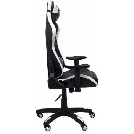 5645-SILLA GAMING PARAISO SIMIL PIEL NEGRO Y BLANCO PIQUERAS Y CRESPO 7216DBSPNE