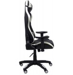 5645-SILLA GAMING PARAISO SIMIL PIEL NEGRO Y BLANCO PIQUERAS Y CRESPO 7216DBSPNE