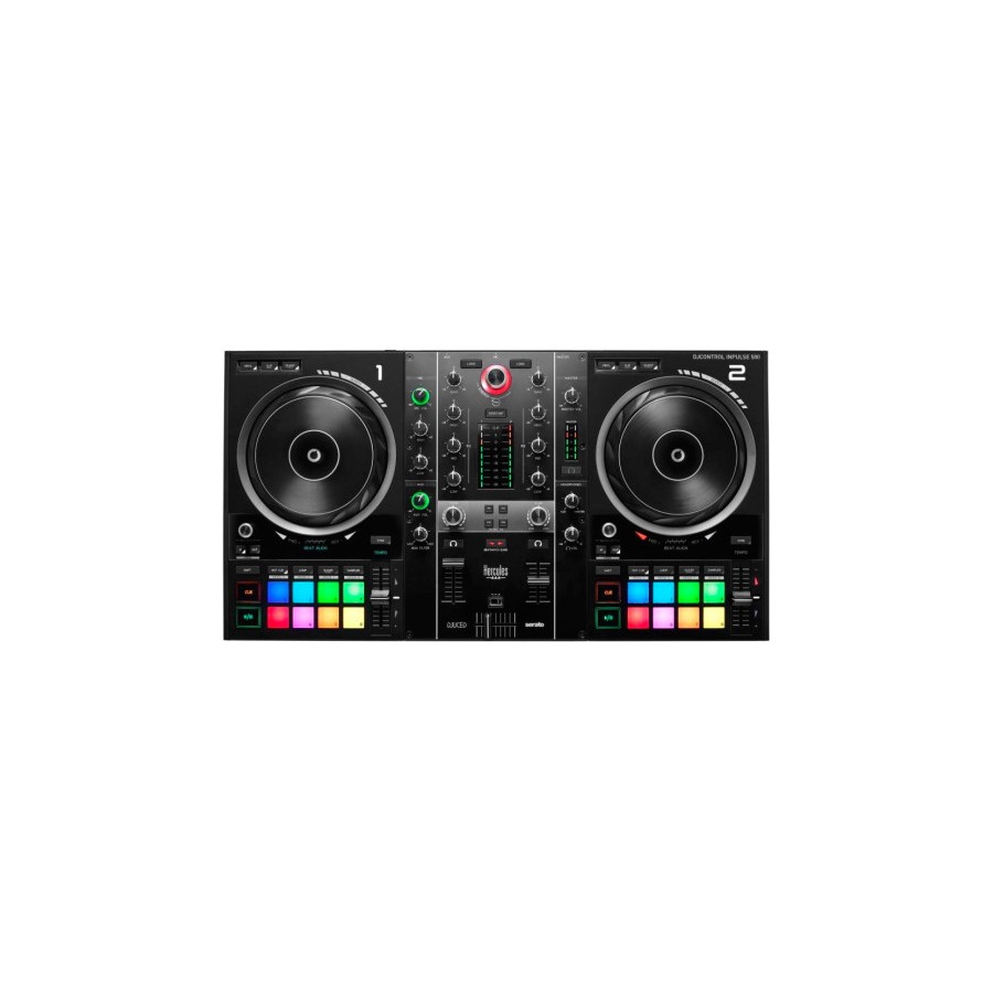 5646-Hercules Inpulse 500 DVS (Sistema de vinilo digital) para scratch digital Negro