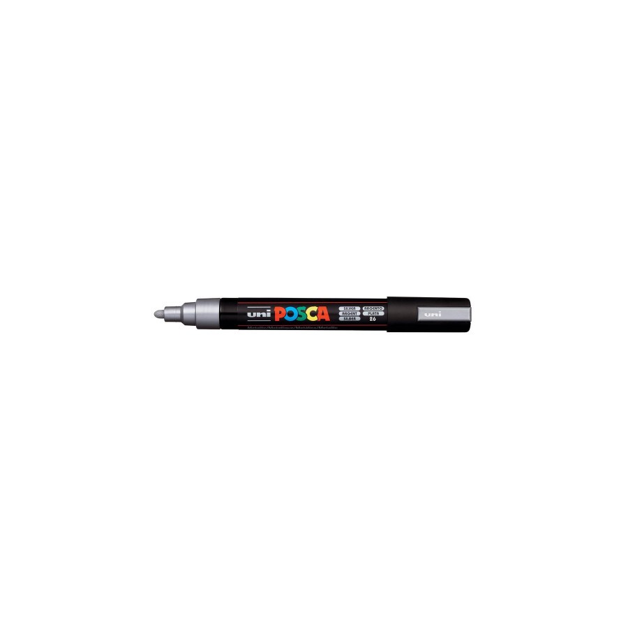 569-MARCADOR PC-5M POSCA 1.8-2.5MM PLATA UNI-BALL 286674000