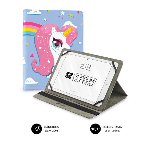 5707-SUBBLIM Funda Tablet Universal TRENDY CASE UNICORN 10.1"