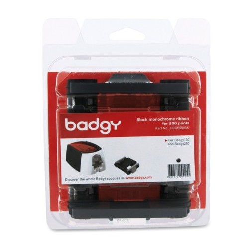 5764-CONSUMIBLE MONOCROMO NEGRO PARA 500 IMPRESIONES BADGY CBGR0500K
