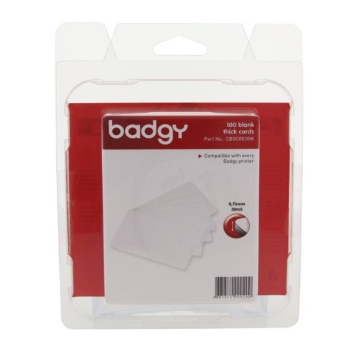 5766-PACK 100 TARTEJAS PVC BADGY CBGC0030W
