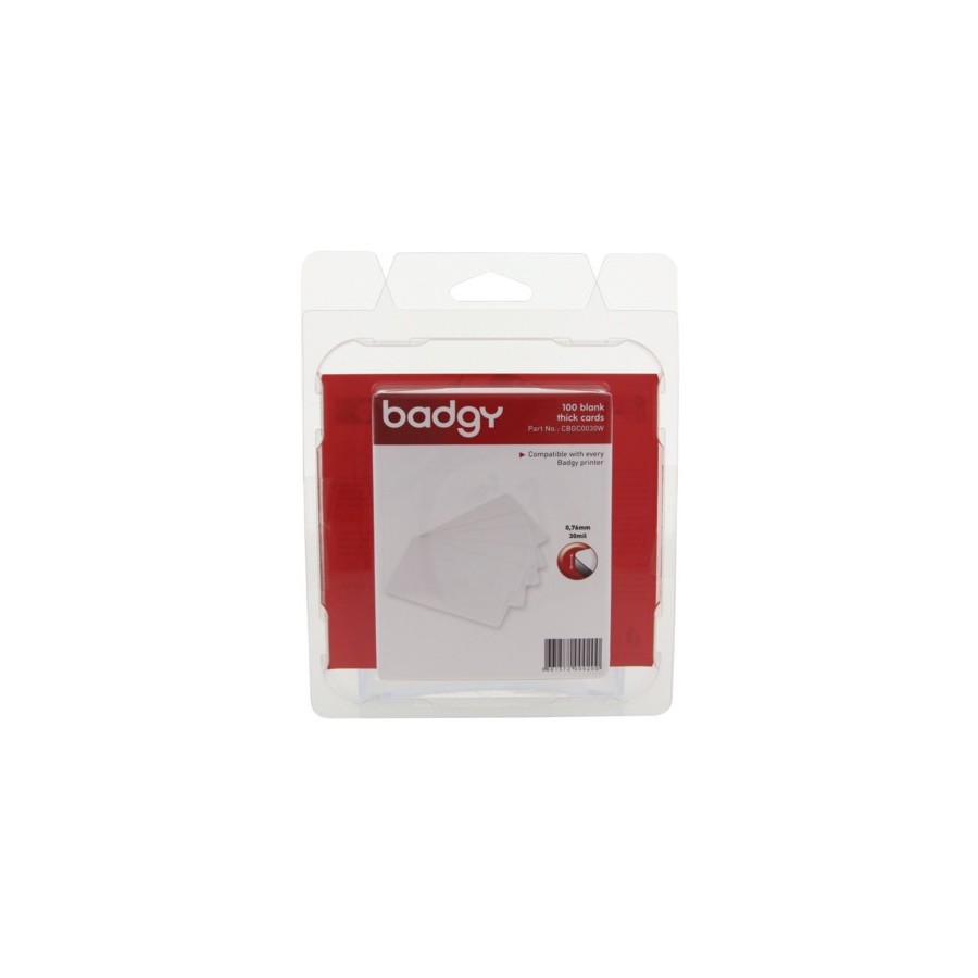 5766-PACK 100 TARTEJAS PVC BADGY CBGC0030W