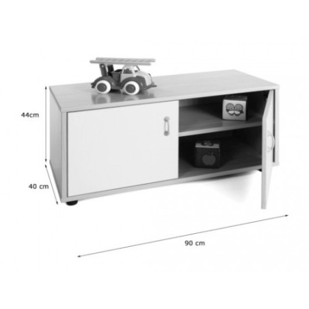 5789-MUEBLE SUPERBAJO ARMARIO 2 ESTANTES HAYA MOBEDUC 600102HPS18