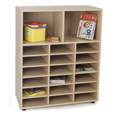 5812-MUEBLE INTERMEDIO CASILLERO Y 2 CASILLAS HAYA MOBEDUC 600812HP18