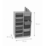 5819-MUEBLE INTERMEDIO CUBETERO 2 COLUMNAS 700 HAYA MOBEDUC 600815HP18