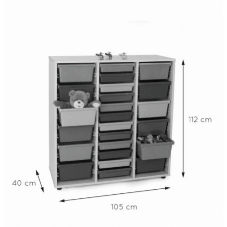 5829-MUEBLE INTERMEDIO CUBETERO 3 COLUMNAS 1042 HAYA MOBEDUC 600820HP18