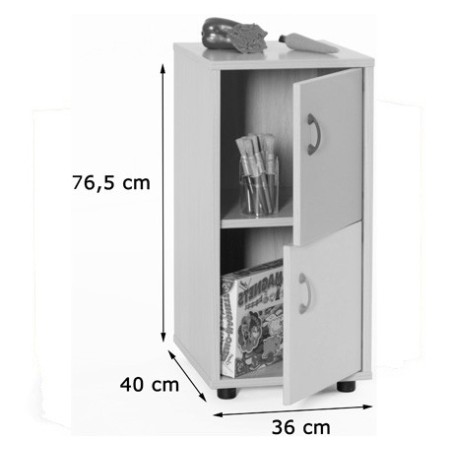 5843-MUEBLE BAJO ARMARIO 2 PUERTAS 360 HAYA MOBEDUC 600217HPS18