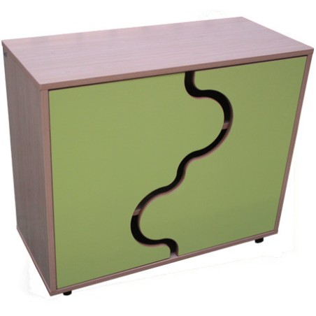 5848-MUEBLE BAJO ARMARIO, PUERTAS ONDA HAYA MOBEDUC 600220HPS18