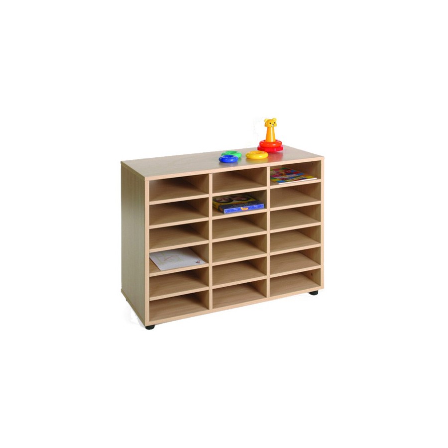 5862-MUEBLE BAJO 18 CASILLAS HAYA MOBEDUC 600208HP18