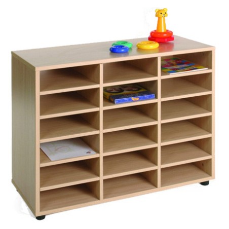 5862-MUEBLE BAJO 18 CASILLAS HAYA MOBEDUC 600208HP18